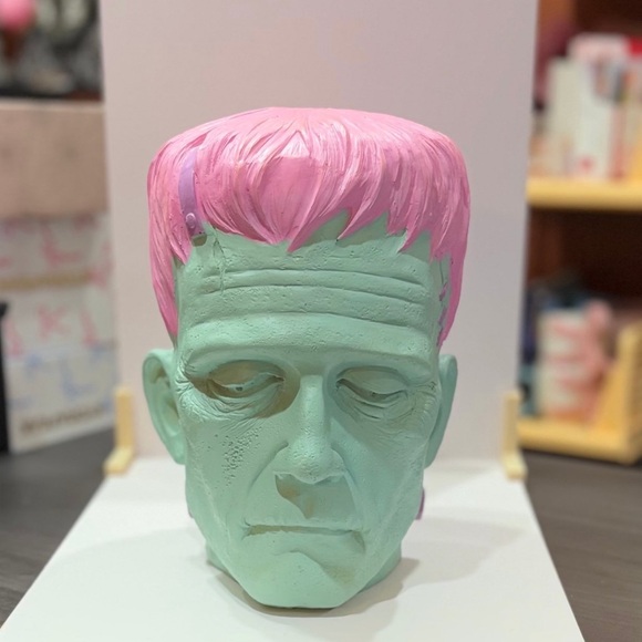 Pink and Green Frankenstein Head - Picture 1 of 6